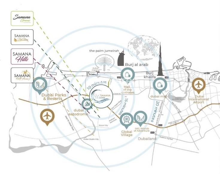 Samana Waves Residences Location Image