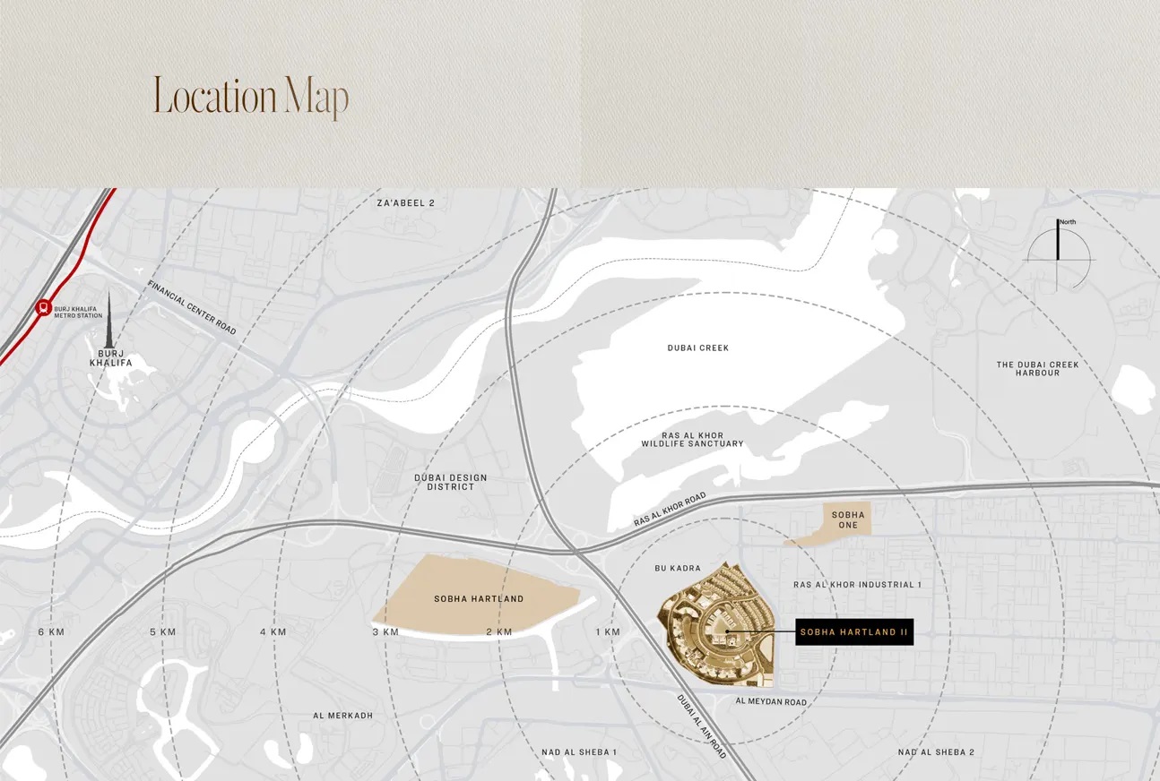 Sobha 360 Riverside Crescent Location Image
