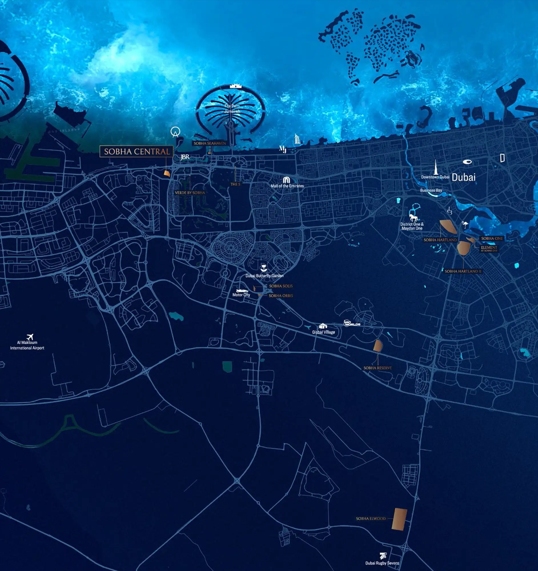 Sobha The Mirage Location Image