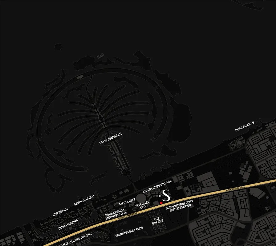 Sobha The S Tower Location Image