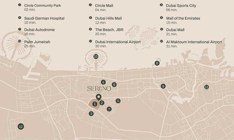 Svarn Sereno Residences Location Image