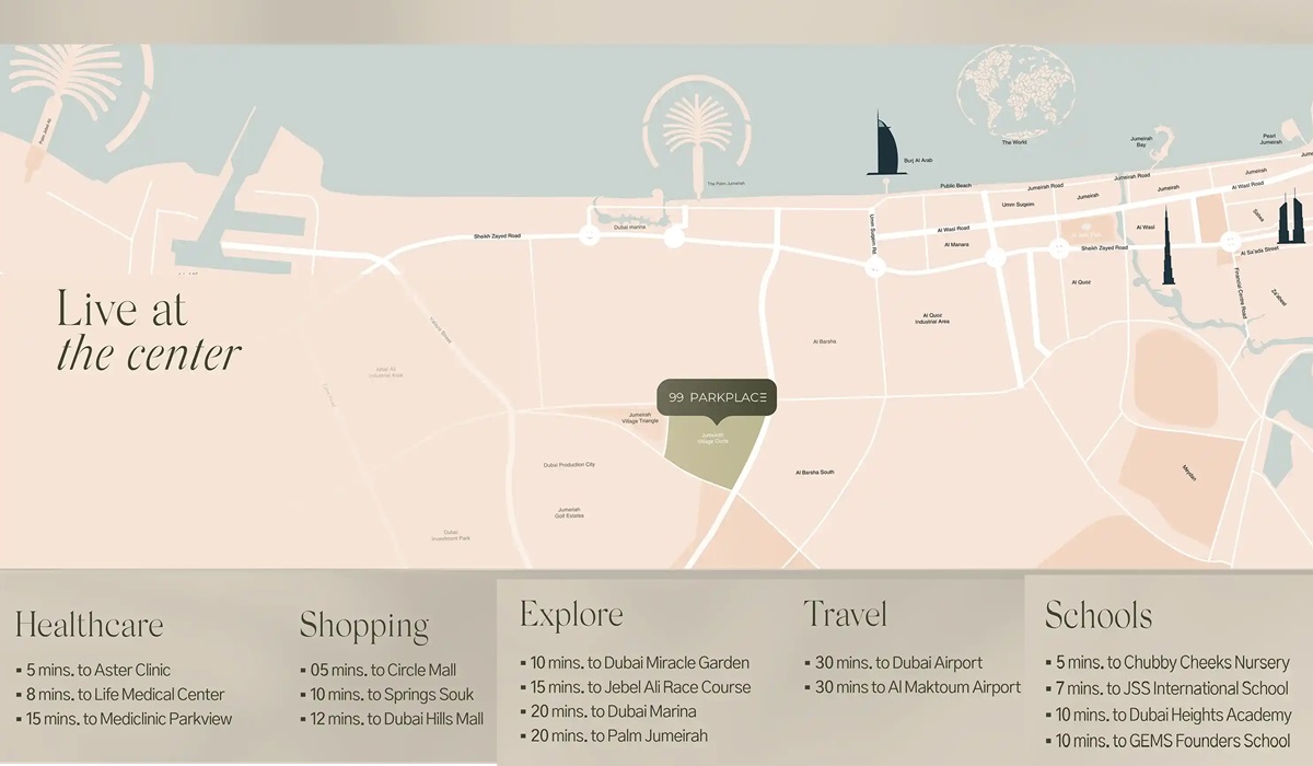 Tabeer 99 ParkPlace Location Image