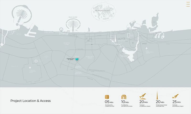 Tabeer Parkside Boulevard Location Image