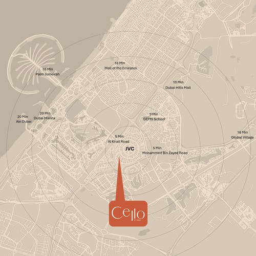 Taraf Cello Residences Location Image