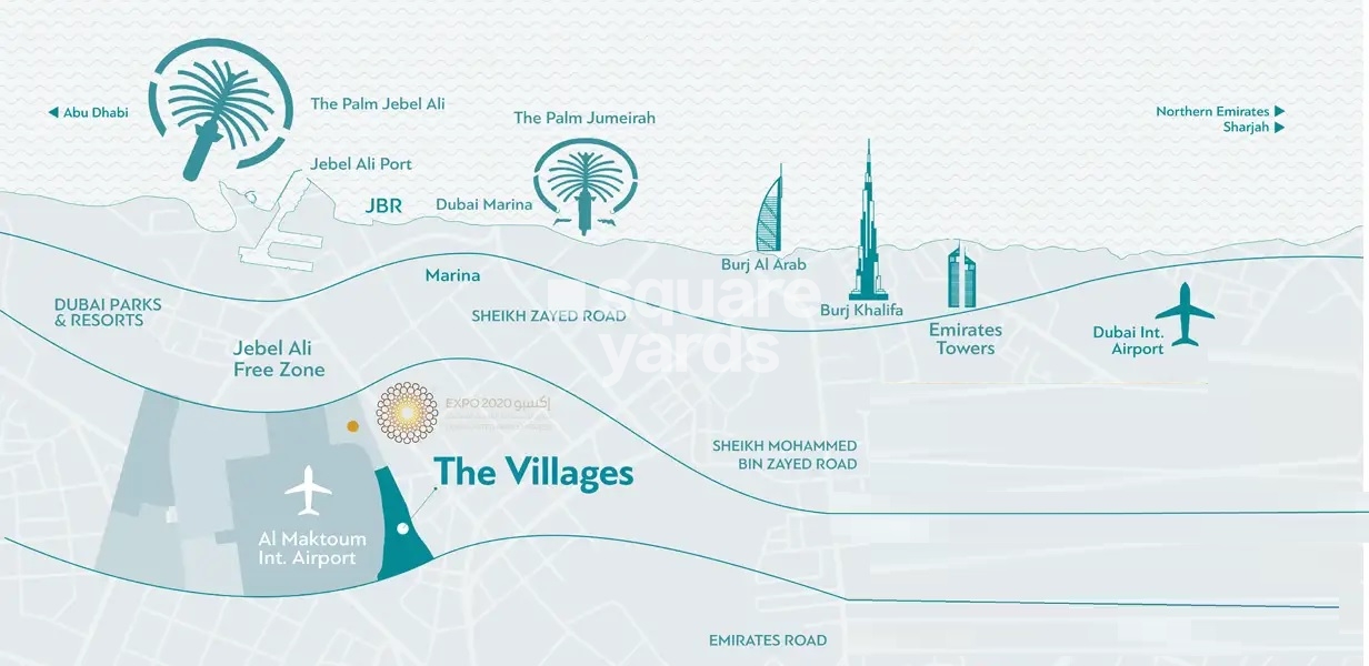 Dubai The Villages Location Image