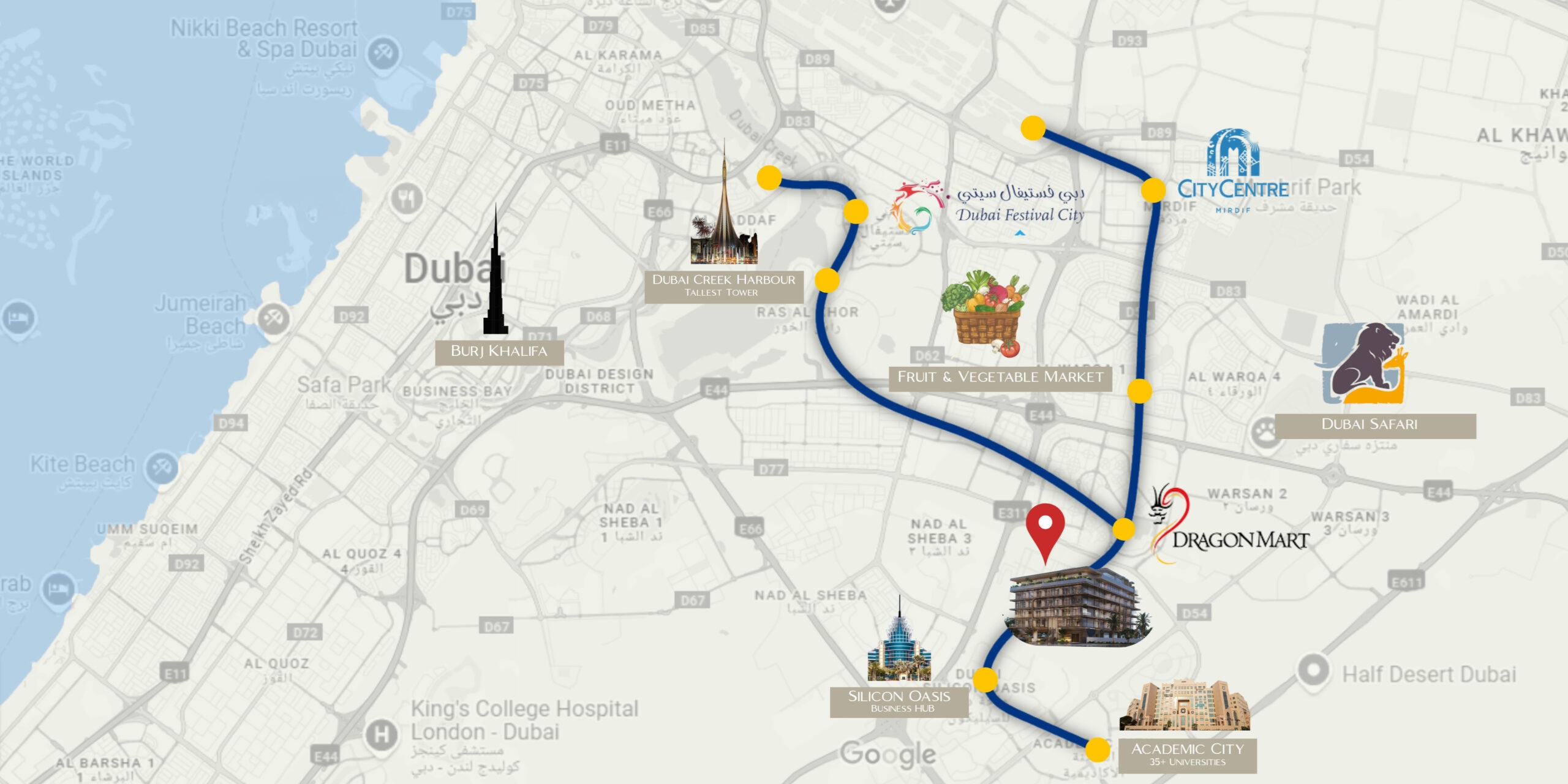 Valores Elevia Residences Location Image