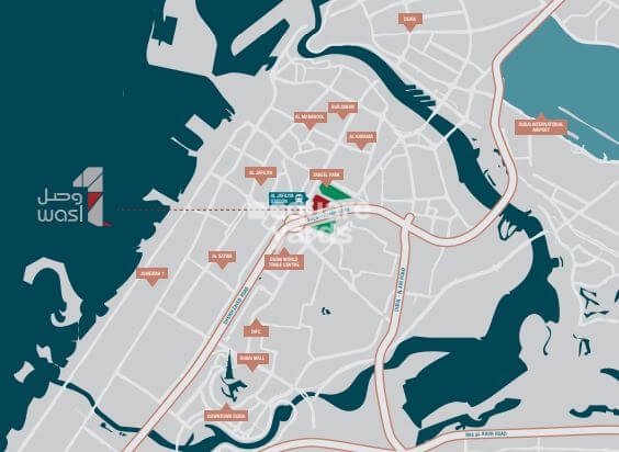 Wasl1 Park Gate Residences Tower A Location Image