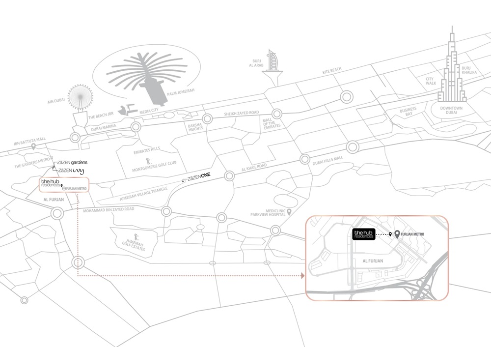 Zazen The Hub Residences Location Image