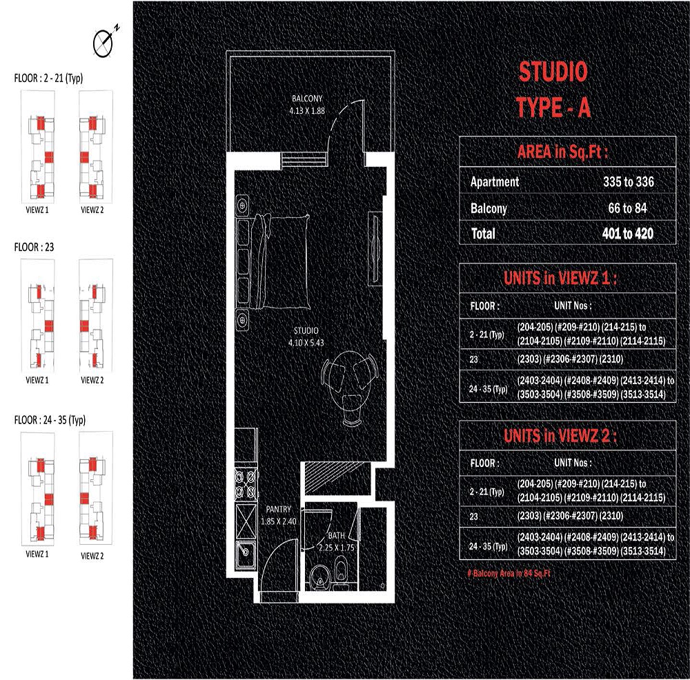 Danube Viewz Studio Layout