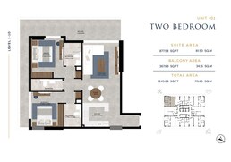 2 Beds 1245 Sq. Ft. Apartment in Aark Residences