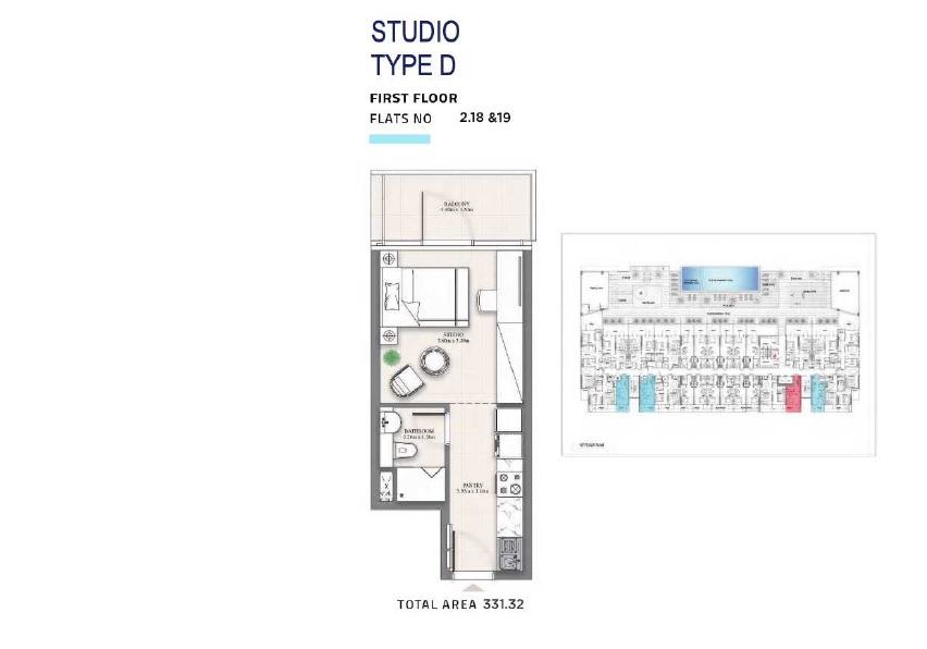 Abou Celia Residence Studio Layout