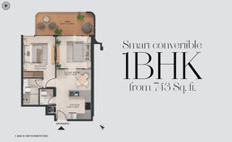 1 Bed 743 Sq. Ft. Apartment in Acube Altair 52