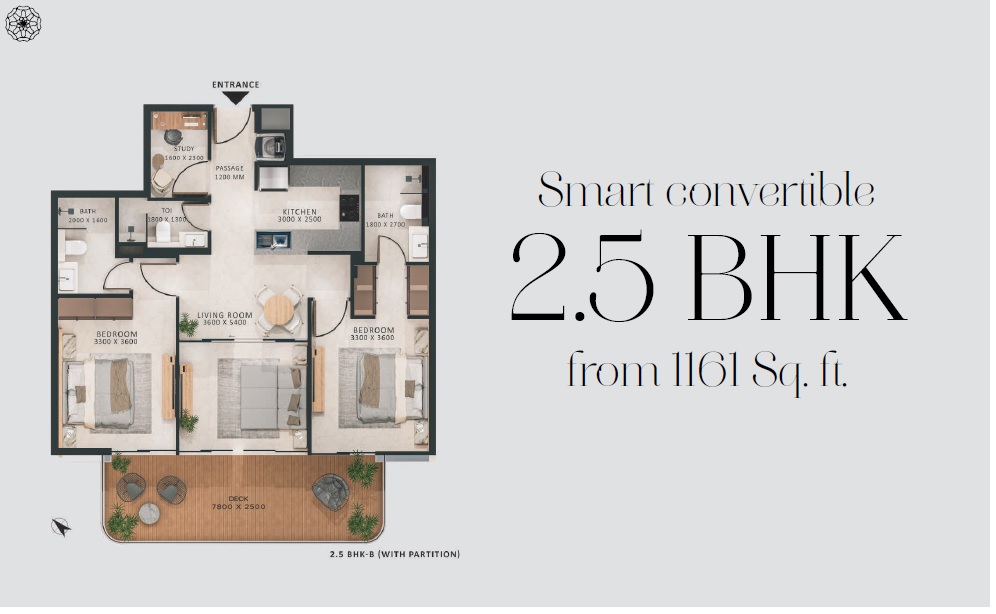 Acube Altair 52 3 Beds Layout
