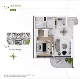 1 Bed 746 Sq. Ft. Apartment in Acube Vega