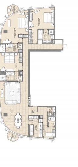 3 Beds 2503 Sq. Ft. Apartment in Address Harbour Point