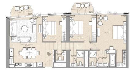 Address Harbour Point 3 Beds Layout