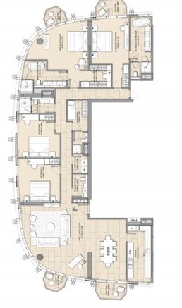 4 Beds 2989 Sq. Ft. Apartment in Address Harbour Point