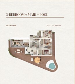 3 Beds 2527 Sq. Ft. Apartment in ADE Bararigate