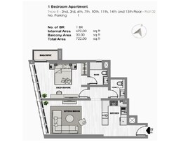 1 Bed 722 Sq. Ft. Apartment in ADE Greygate Residences