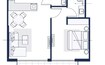 Adeba Azizi 1 Bed Layout