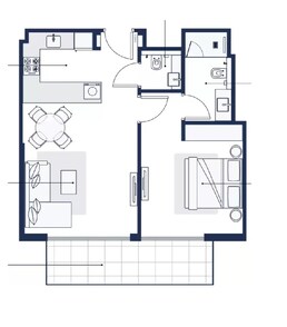 1 Bed 721 Sq. Ft. Apartment in Adeba Azizi