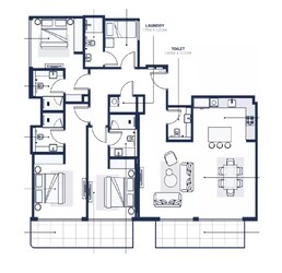 3 Beds 1829 Sq. Ft. Apartment in Adeba Azizi