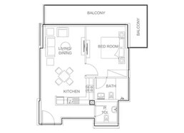 1 Bed 677 Sq. Ft. Apartment in AG Ark Tower