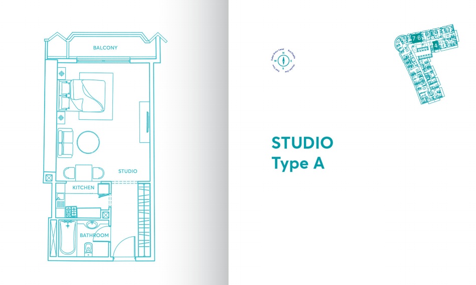 AG Tower Business Bay Studio Layout