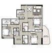 AG Whitecliffs Residences 3 Beds Layout