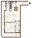 AGN Casa Aura 1 Bed Layout