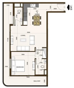 1 Bed 948 Sq. Ft. Apartment in AGN Casa Aura