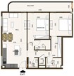 AGN Casa Aura 2 Beds Layout