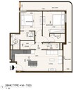 AGN Casa Aura 2 Beds Layout