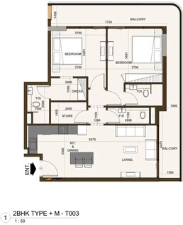 2 Beds 1194 Sq. Ft. Apartment in AGN Casa Aura