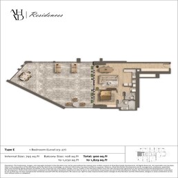 1 Bed 900 Sq. Ft. Apartment in Ahad Residences