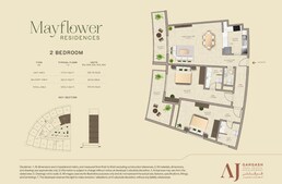 2 Beds 1392 Sq. Ft. Apartment in AJG Mayflower Residences
