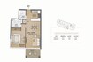 Al Ansari Ocean Tower 1 Bed Layout