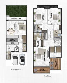 3 Beds 2419 Sq. Ft. Townhouse in Al Burooj Residence 1