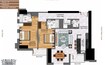 Al Habtoor Amna Tower 2 Beds Layout