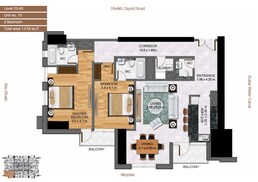 2 Beds 1518 Sq. Ft. Apartment in Al Habtoor Amna Tower