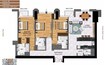 Al Habtoor Amna Tower 3 Beds Layout