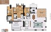 Al Habtoor Amna Tower 4 Beds Layout
