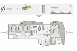 4 Beds 3907 Sq. Ft. Apartment in Al Habtoor Grand Residences