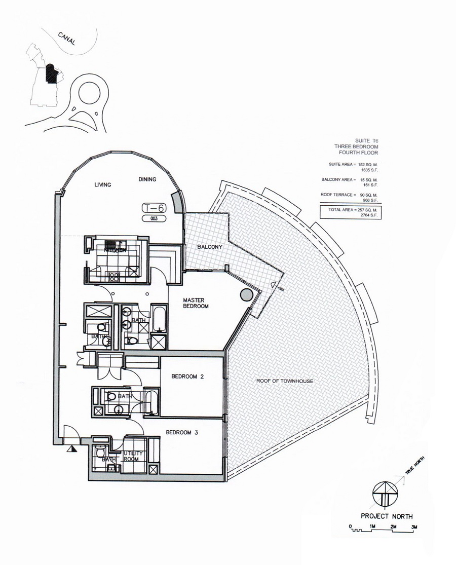 Al Habtoor Towers 3 Beds Layout