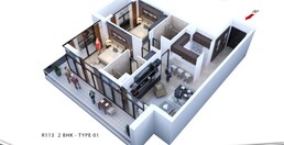 2 Beds 874 Sq. Ft. Apartment in Al Haseen Residences