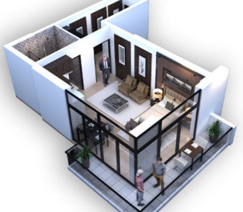 Al Haseen Residences Studio Layout