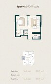 Al Marina Exotica 1 Bed Layout