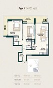 Al Marina Exotica 2 Beds Layout