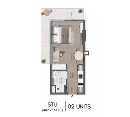 409 Sq. Ft. Studio in Al Mizan The Harmony