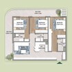 Al Oasis Residences 3 Beds Layout